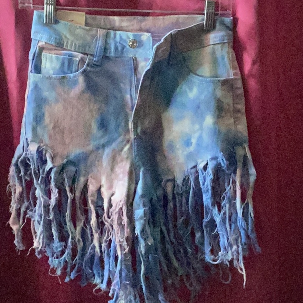 Cotton Candy Tie-Dye Shorts With Strings #69